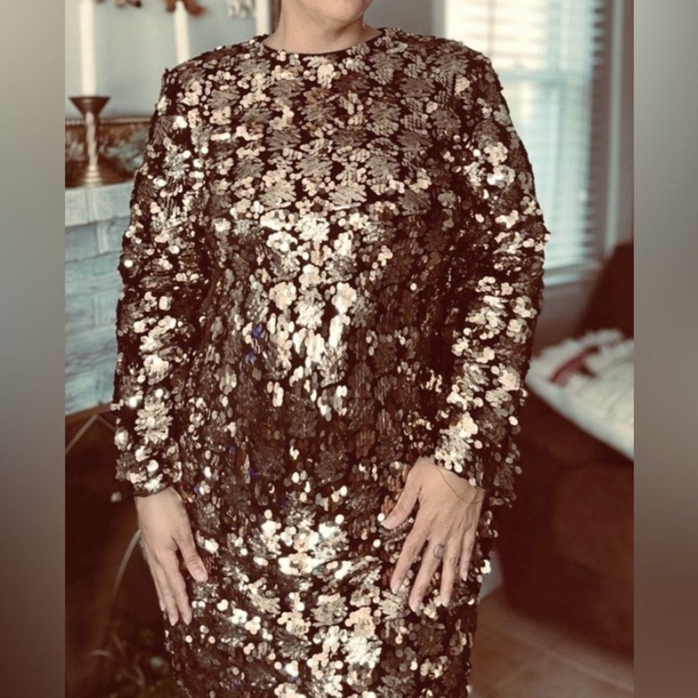 Unique 21 Sequin Long Sleeved Mini Dress